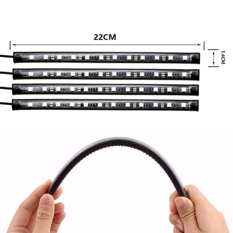 Car ambient light, foot ambient light, LED seven-color remote control, sound control, RGB music rhythm light pic 4