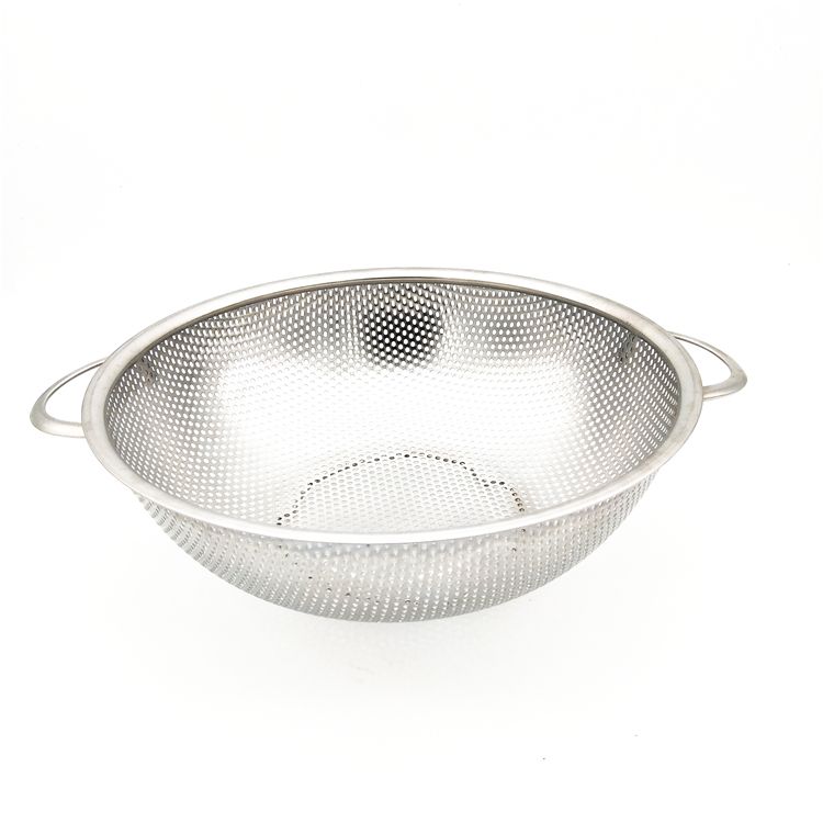 Stainless steel draining basin, rice washing basin, draining sieve, fruit basket, rice washing and vegetable washing basin 6PCS set Item Picture