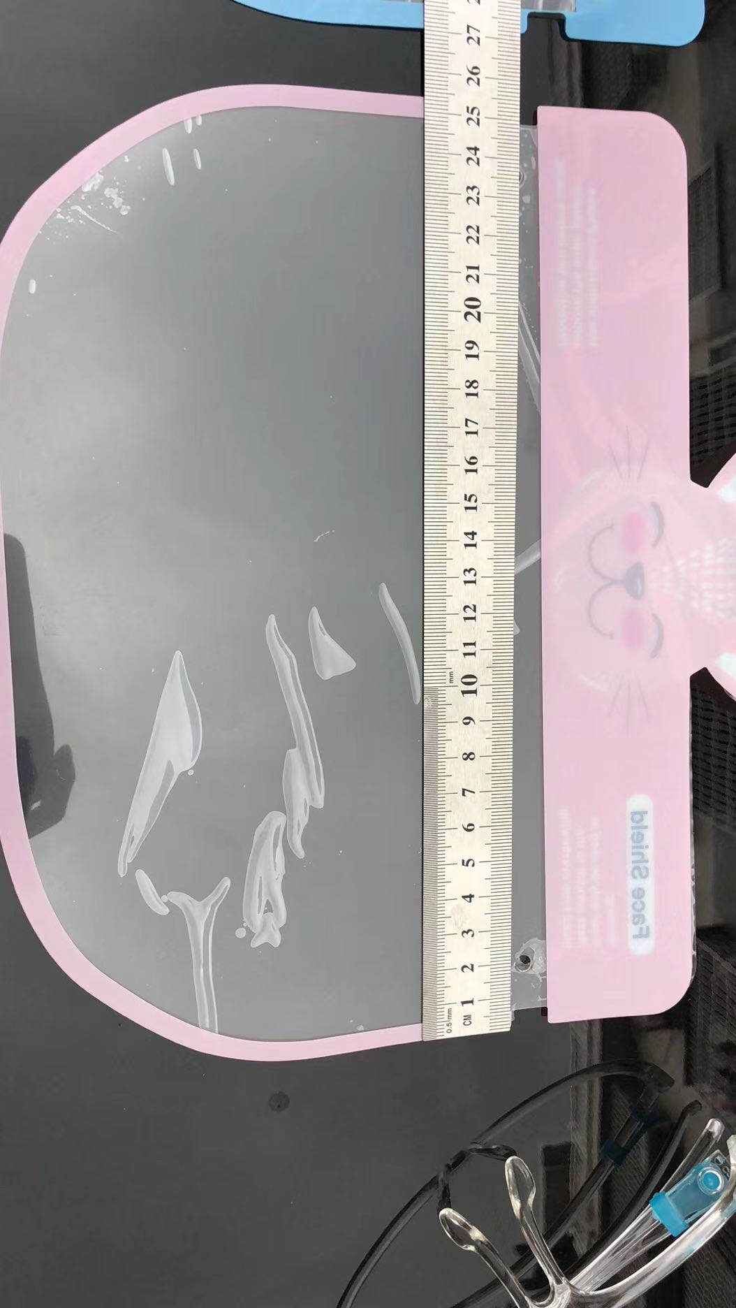 Children cartoon style anti-splash anti-oil plastic safety isolation mask Child transparent anti-smog mask undefined