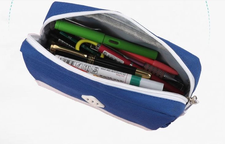 多层大容量笔袋女中学生高中生少女心网红铅笔袋韩版帆布文具盒详情图2