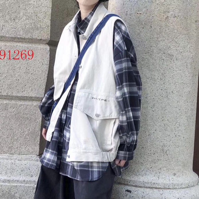 宽松休闲白色工装外套