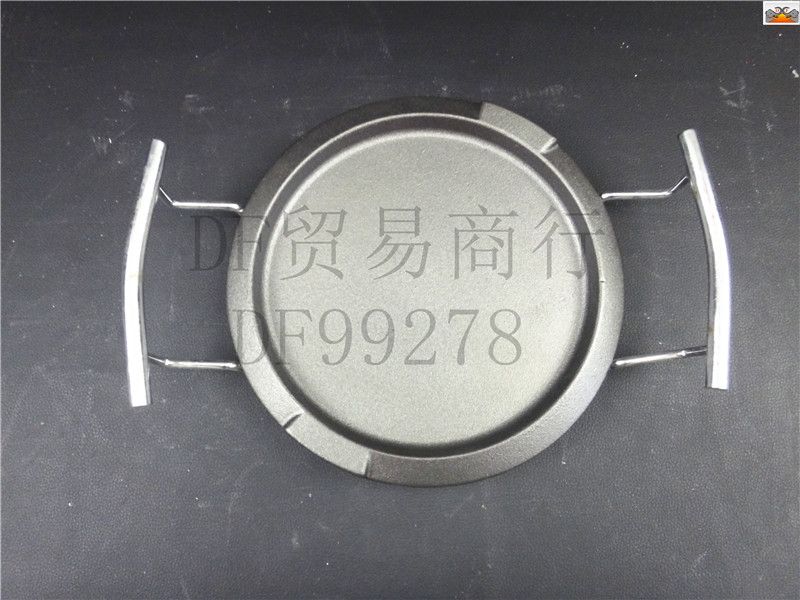 DF99278 Stainless steel double-ear plate Stainless steel disc Fruit plate Steel frame disc Kitchen Hotel supplies DF trading house
