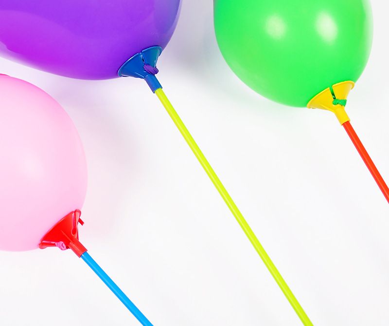 节日用品气球塑料杆 气球托杆 42CM加厚型多色气球配件详情图3