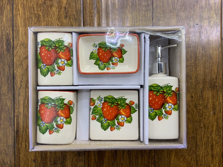 陶瓷卫浴五件套-草莓图