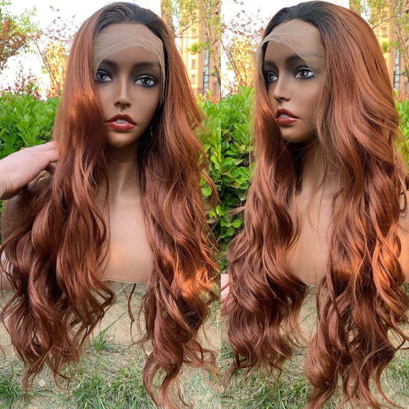 T color front lace synthetic wig Europe and America
