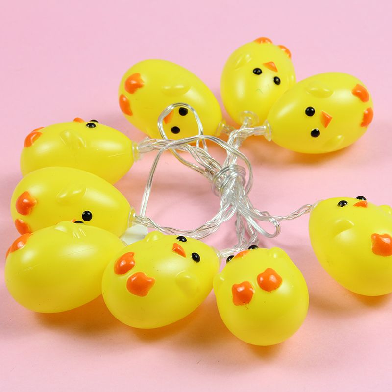 led animal-shaped light strings, Halloween little yellow duck lanterns, children's room decoration theme party arrangement lights detail image 4
