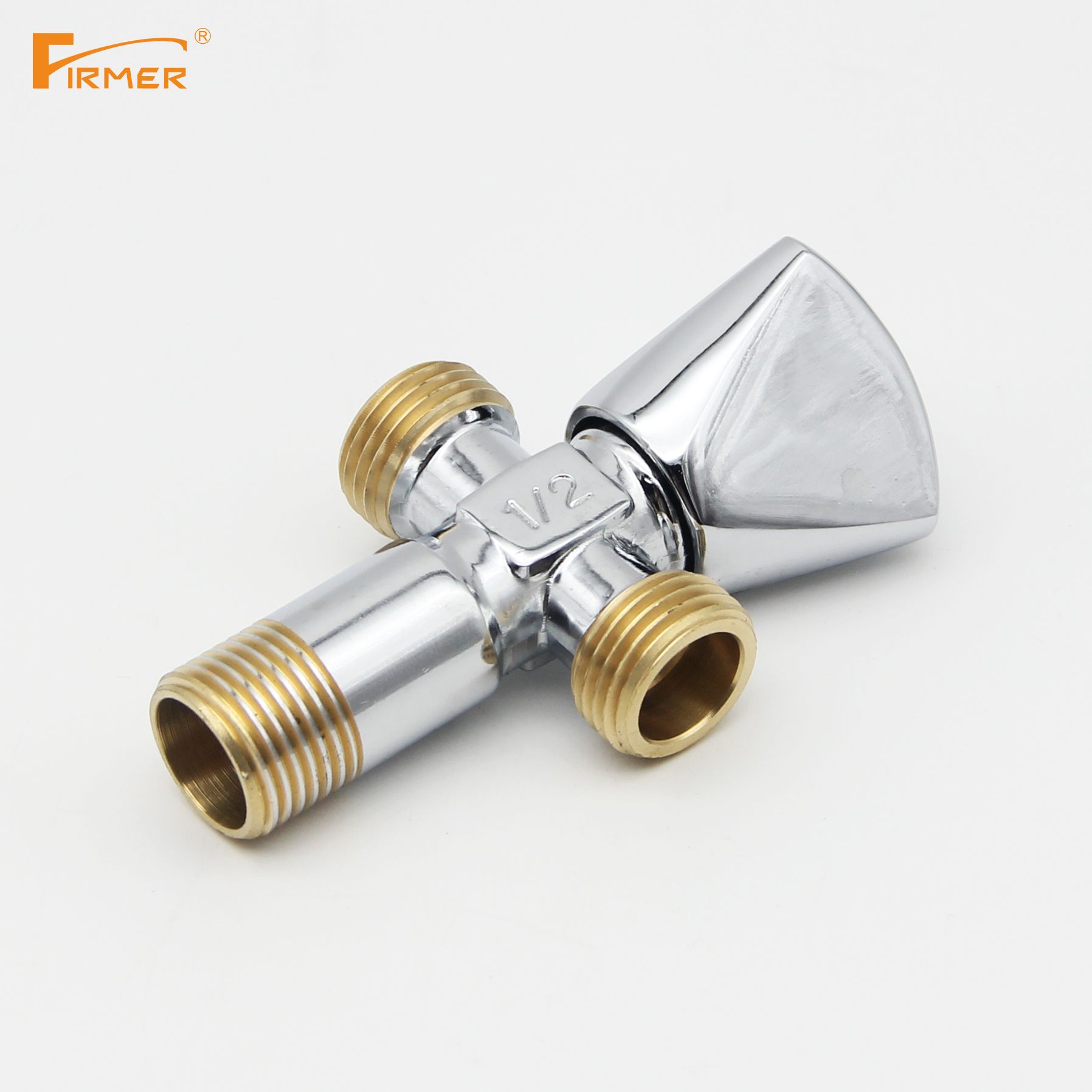 FIRMER triangle wheel four slow open copper Angle valve hot and cold water triangle valve switch check valve details Picture