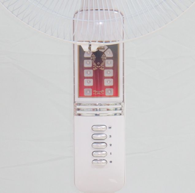 Solar DC fan charging fan 12V charging LED light outdoor use of emergency fan Specification drawing