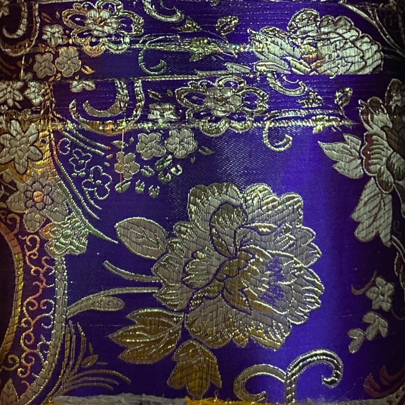 Purple fine leather brocade fabric craft decorative items, gift packaging fabric and clothing