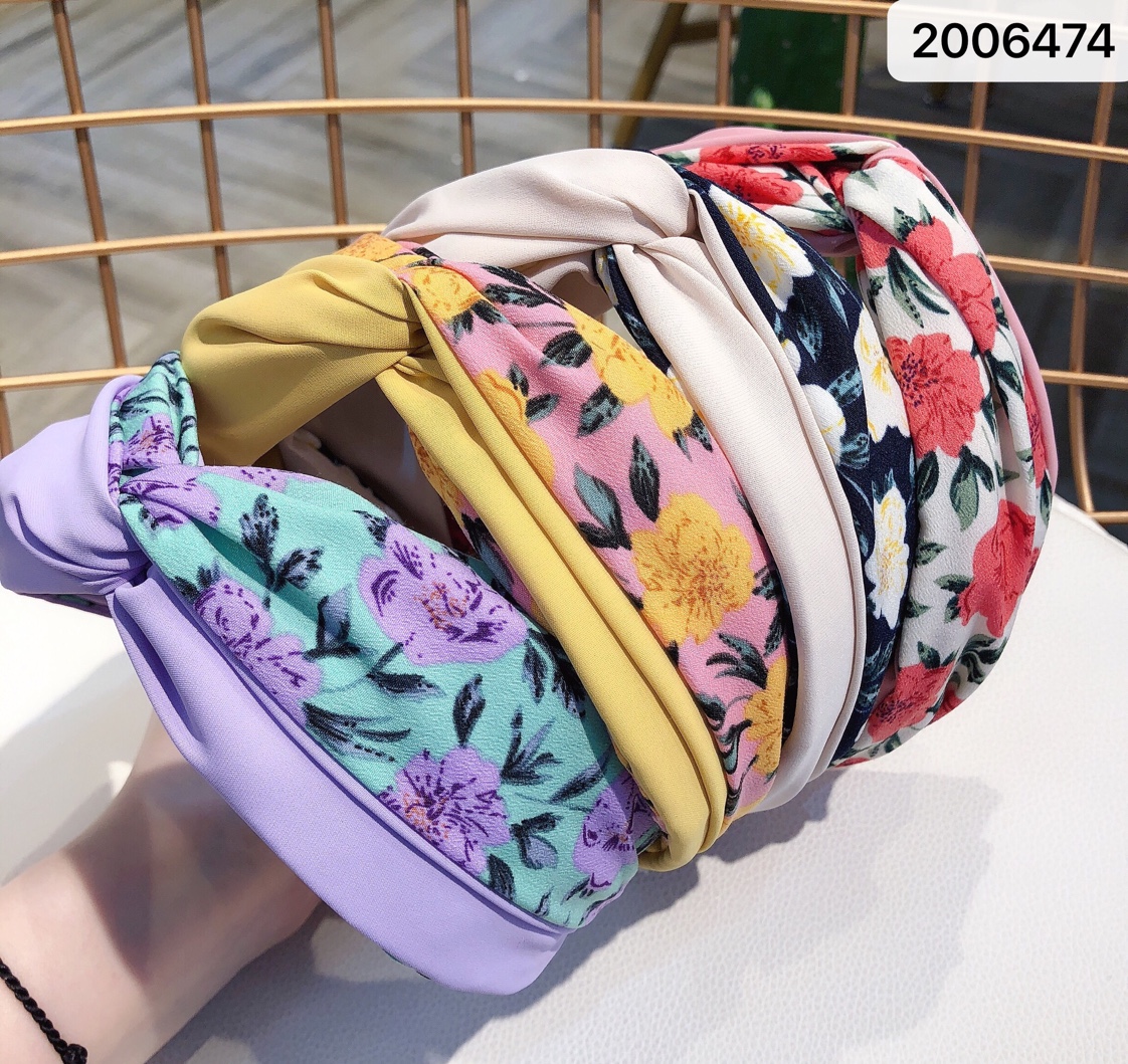 European and Korean floral cloth fascinator thumbnail