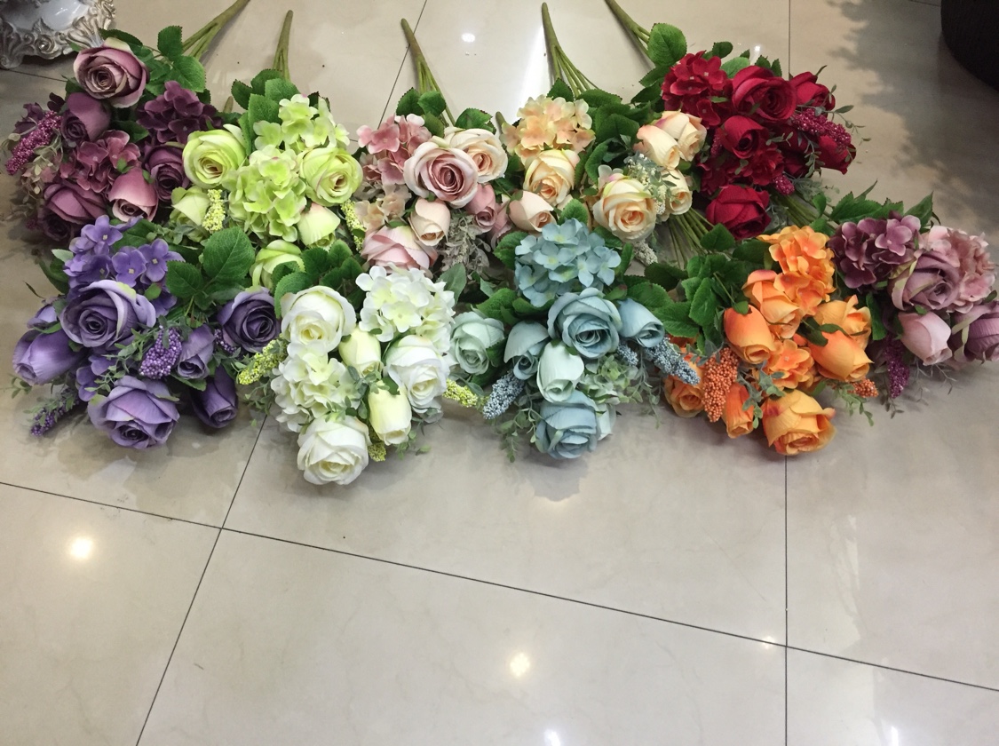 15 cabezas inglés hortensia rosa