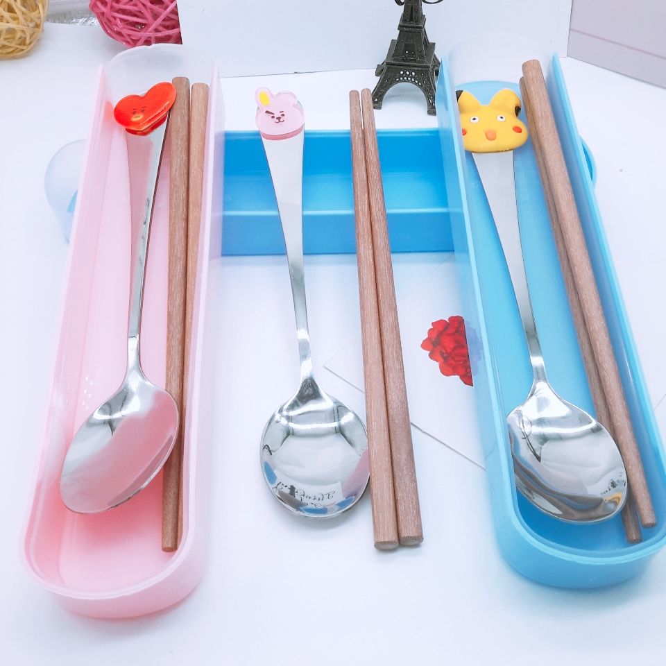Wholesale custom quality simple three-dimensional spoon chopsticks tableware details Picture