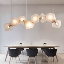 北欧创意个性魔方玻璃多头吊灯后现代设计师样板间餐厅别墅装饰灯