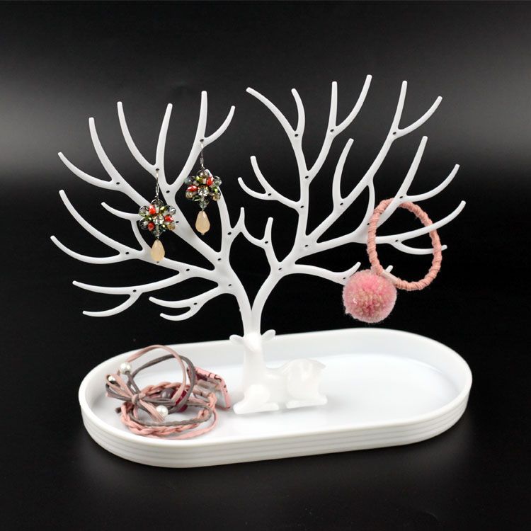 New little antler tree-shaped jewelry storage box, organizing earrings, bracelets, necklaces, bangles, stud earrings, hanging rack and display stand details Picture