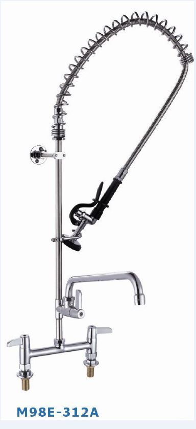 双孔双把装台面预冲洗高压花洒龙头M98E-312A