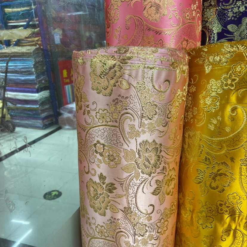 Apricot Fine Leather Brocade Fabric Craft Decoration Gift Wrapping Cloth Clothing Specification drawing
