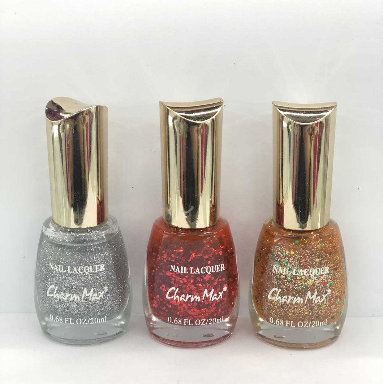 CHARMMAX甲油套装彩色亮片指甲油6个装产品图
