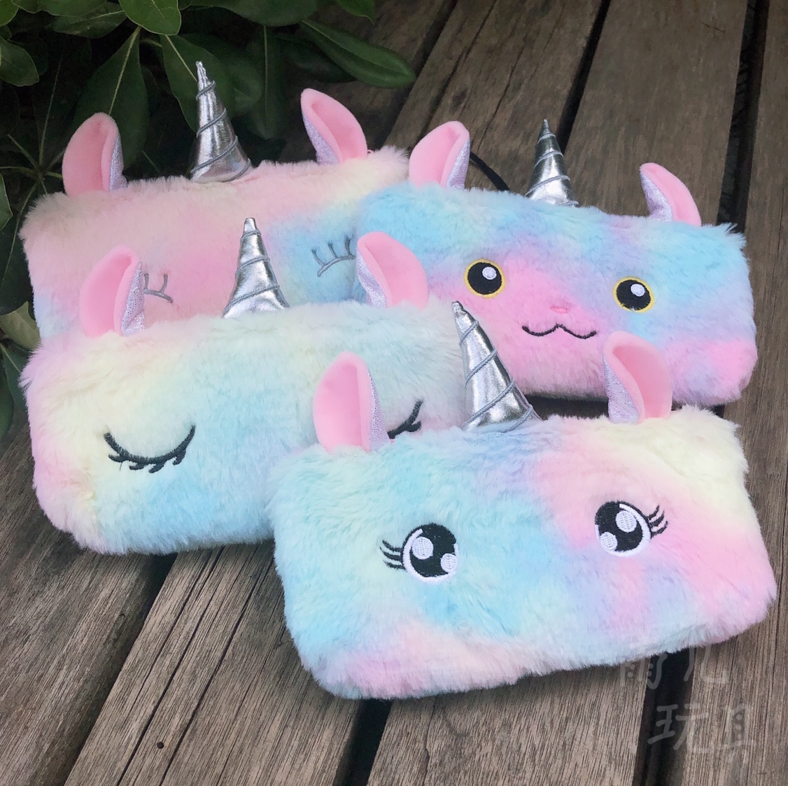 Stuffed toy bag Stuffed Unicorn Pen bag Student pen bag Children's Pen bag Unicorn pen bag cartoon pen bag