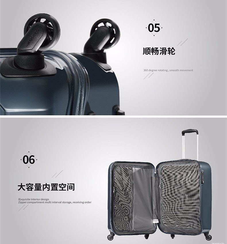 Samsonite Four-wheel handle case 55/20- Charcoal grey Item Picture