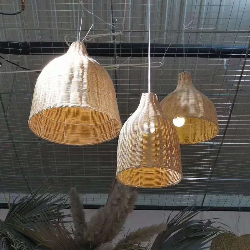 In 2020, Hongling Wedding Bamboo Woven Chandelier Set of Three pieces, outdoor stage ceiling background, welcome area decorative window display items Application Scenario