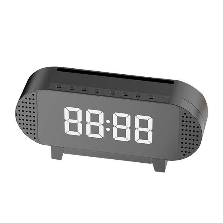 Creative gifts, multi-functional alarm clock, Bluetooth speaker, wireless radio, card insert, mini mirror phone stand Application Scenario