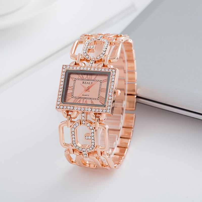 Grealy方形钻石手表时尚女士手表厂家直销低价库存手表详情图6