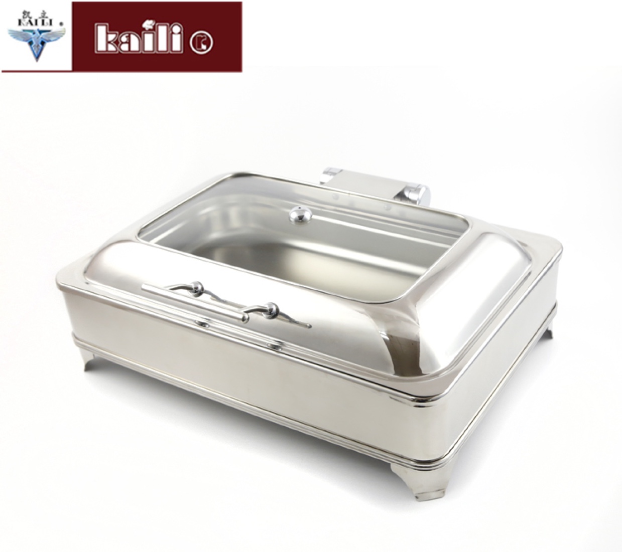 High-end stainless steel visual hydraulic buffet furnace Buffay furnace hotel dedicated to single and double lattice optional thumbnail
