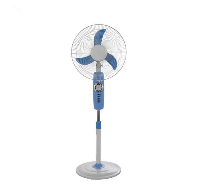 Solar charging fan with LED lamp AC/DC three 12V floor fan outlet 16 inch fan full figure