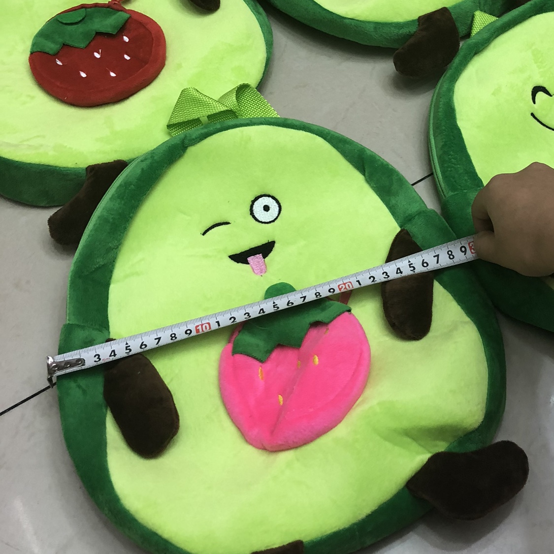 Plush backpack, avocado backpack, plush backpack, backpack, fruit backpack, backpack Specification image