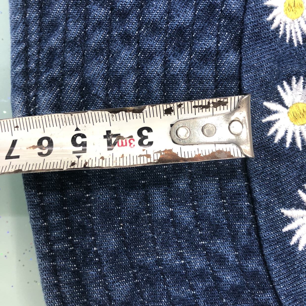 Korean Version Of Instagram Wind Small Daisy Denim Large Covered Face Fisherman Hat Woman Spring Summer Autumn Winter Sunshade Hat undefined