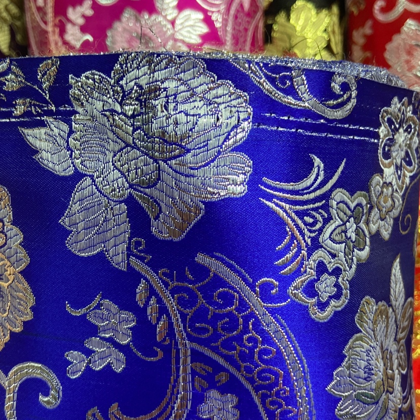 Dark Blue Refined Satin Fabric Craft Decoration Gift Wrapping Cloth Clothing details Picture