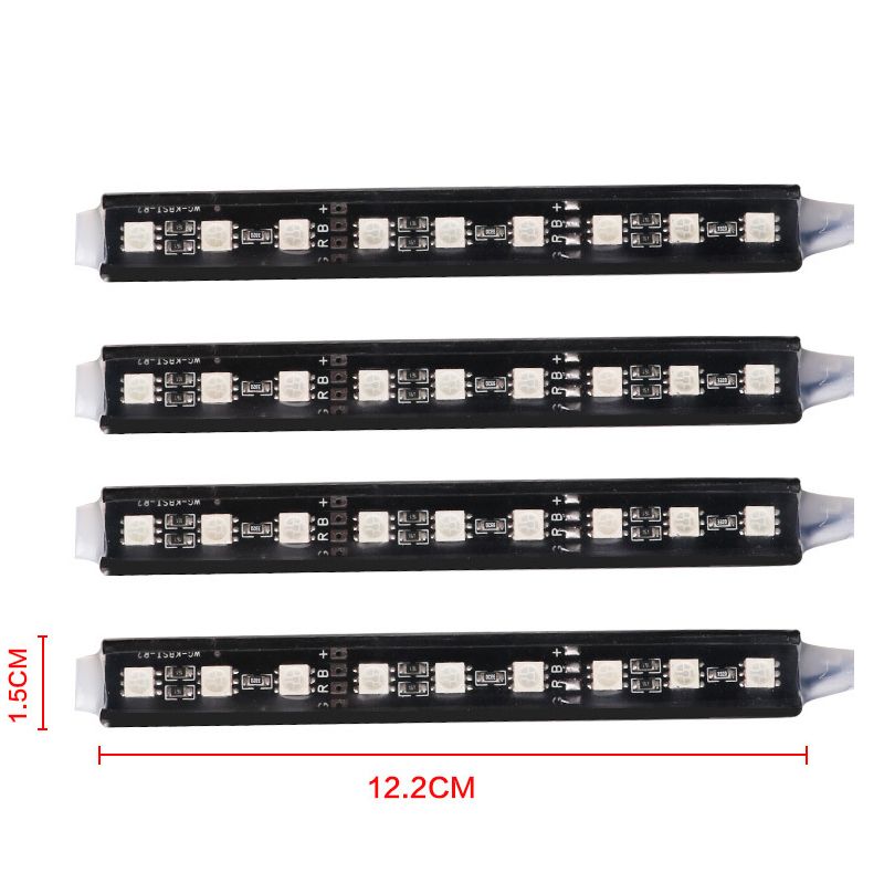 Car modification: one-tow four-voice control with remote control, interior control ambient light 5050-9 LED ambient light Specification image