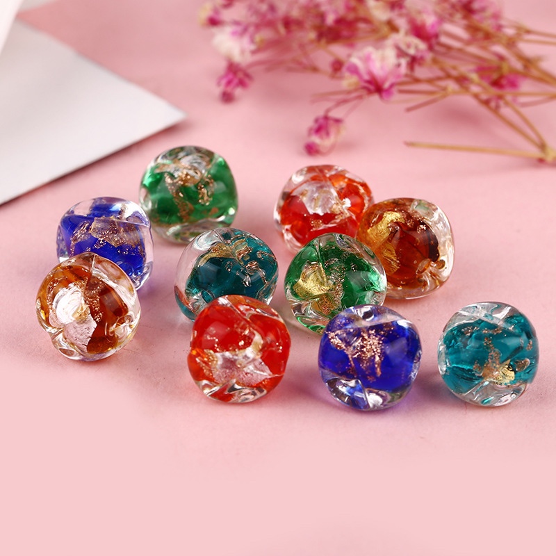 Hojas de oro japonesas perlas de borrado perlas hechas a mano perlas sueltas collares diy pulseras accesorios accesorios accesorios venta al por mayor