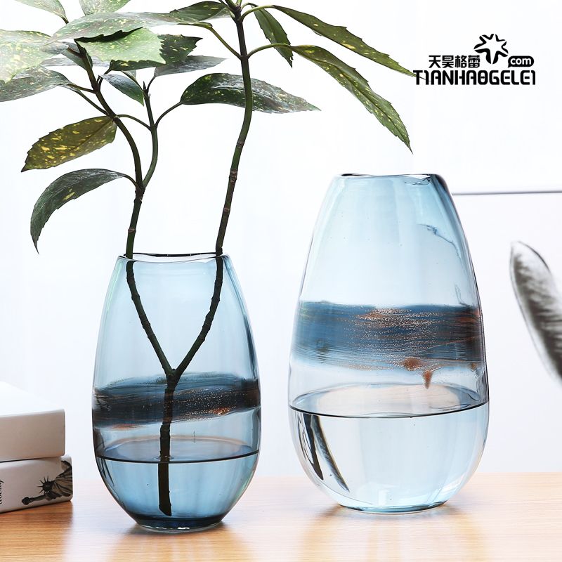 Small Nordic simple glass vase handicraft display piece Item Picture