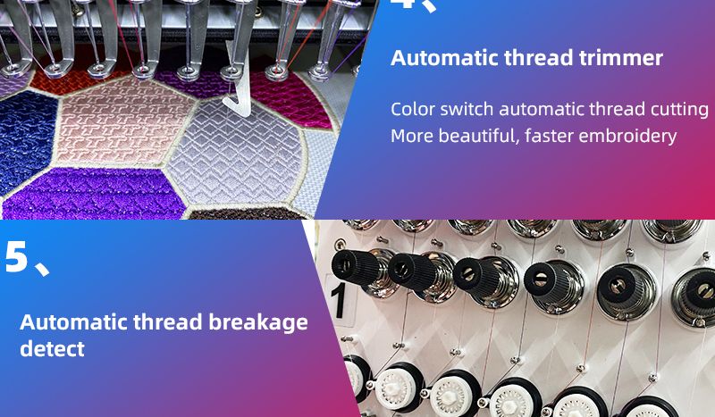 Fully automatic single-head computerized embroidery machine for flat embroidery, hat embroidery, ready-to-wear embroidery, private customization, commercial computerized embroidery detail image 6
