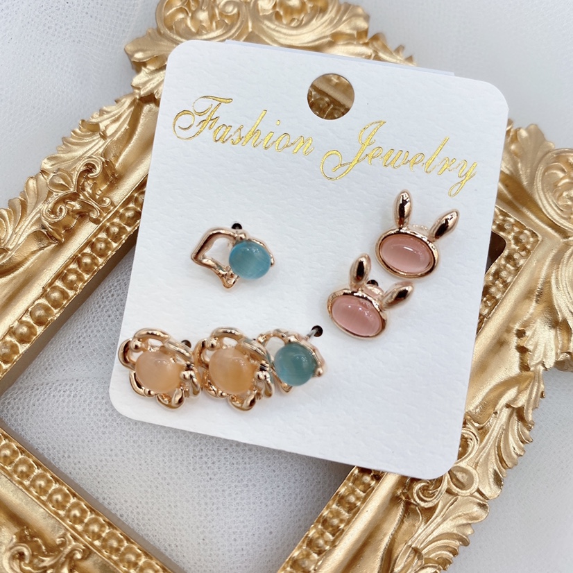Top hin jewelry Korean version of fashion cat eye ear nail network hot style manufacturers direct manufacturers direct wholesale thumbnail