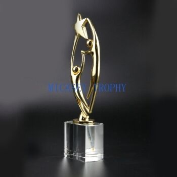 Personalized trophy, Duet dance trophy, Alloy crystal trophy details Picture