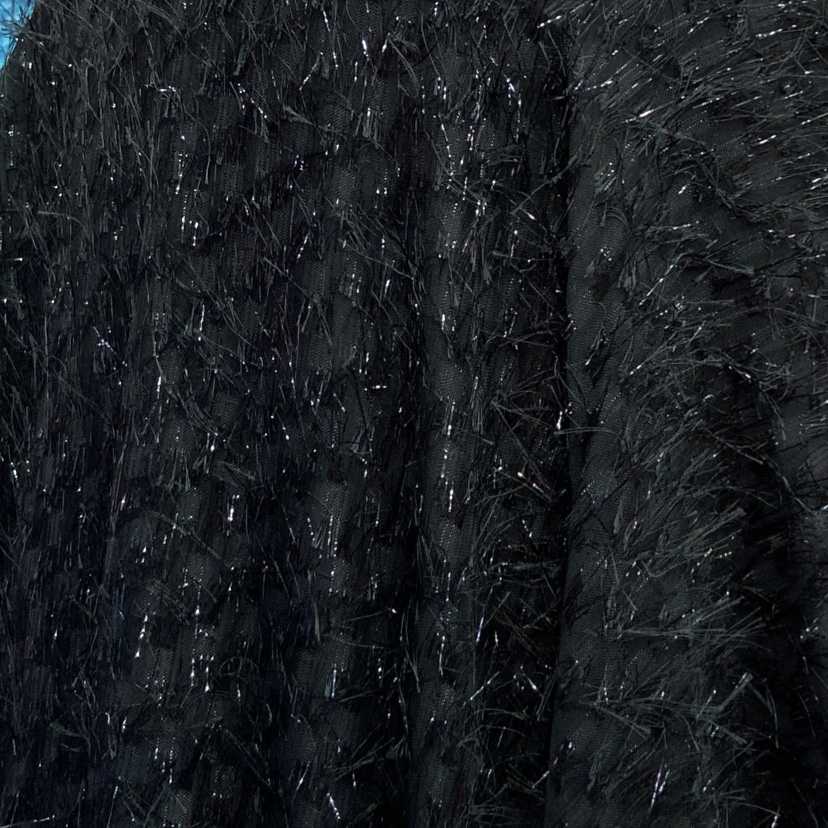 黑色亮丝短毛布料装饰品工艺品服装饰品面料布料