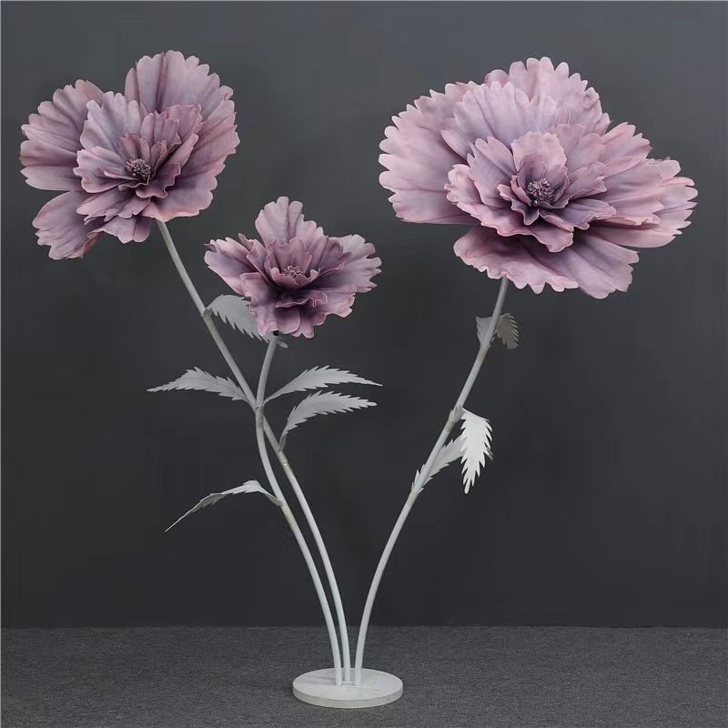 Hongling wedding props, new road guide decorative flowers, stage background decoration, paper flowers, peonies, window display ornaments Specification image