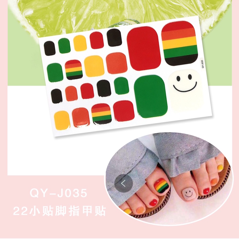 卡通成品脚指甲贴纸防水可爱小清新脚贴片脚趾美甲贴纸