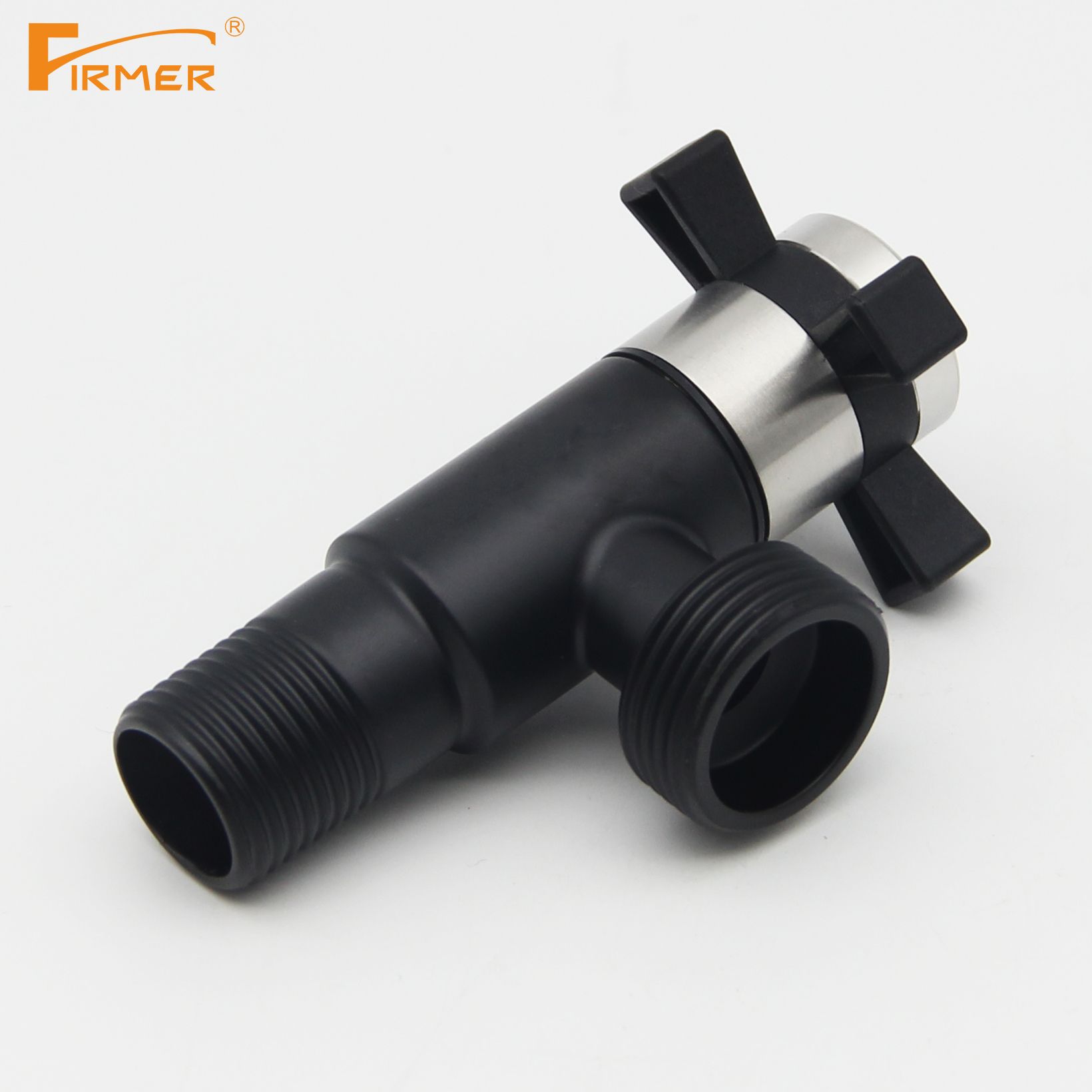 FIRMER 304 stainless steel hot and cold water triangle valve faucet stop valve household switch valve Specification drawing