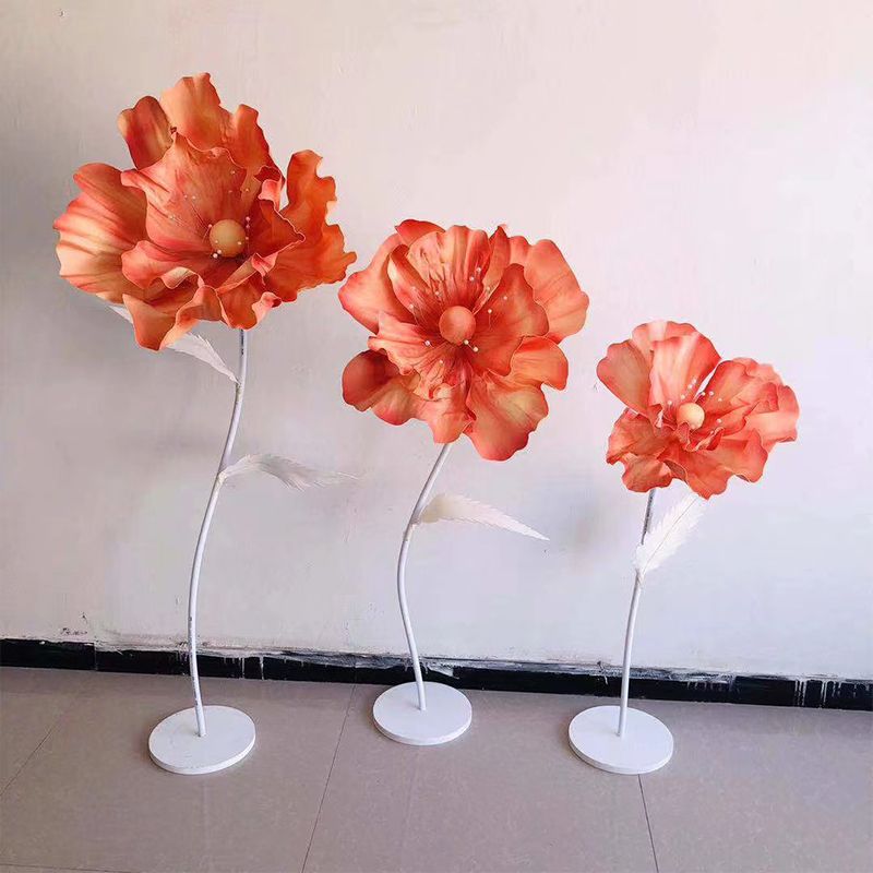 Hongling wedding props, new road guide decorative flowers, stage background decoration, paper flowers, silk screen flowers, window display roses Specification image