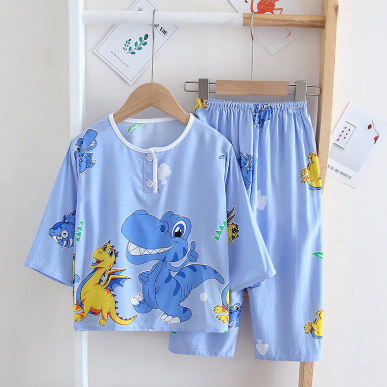 Dinosaur pajamas short-sleeved set for children