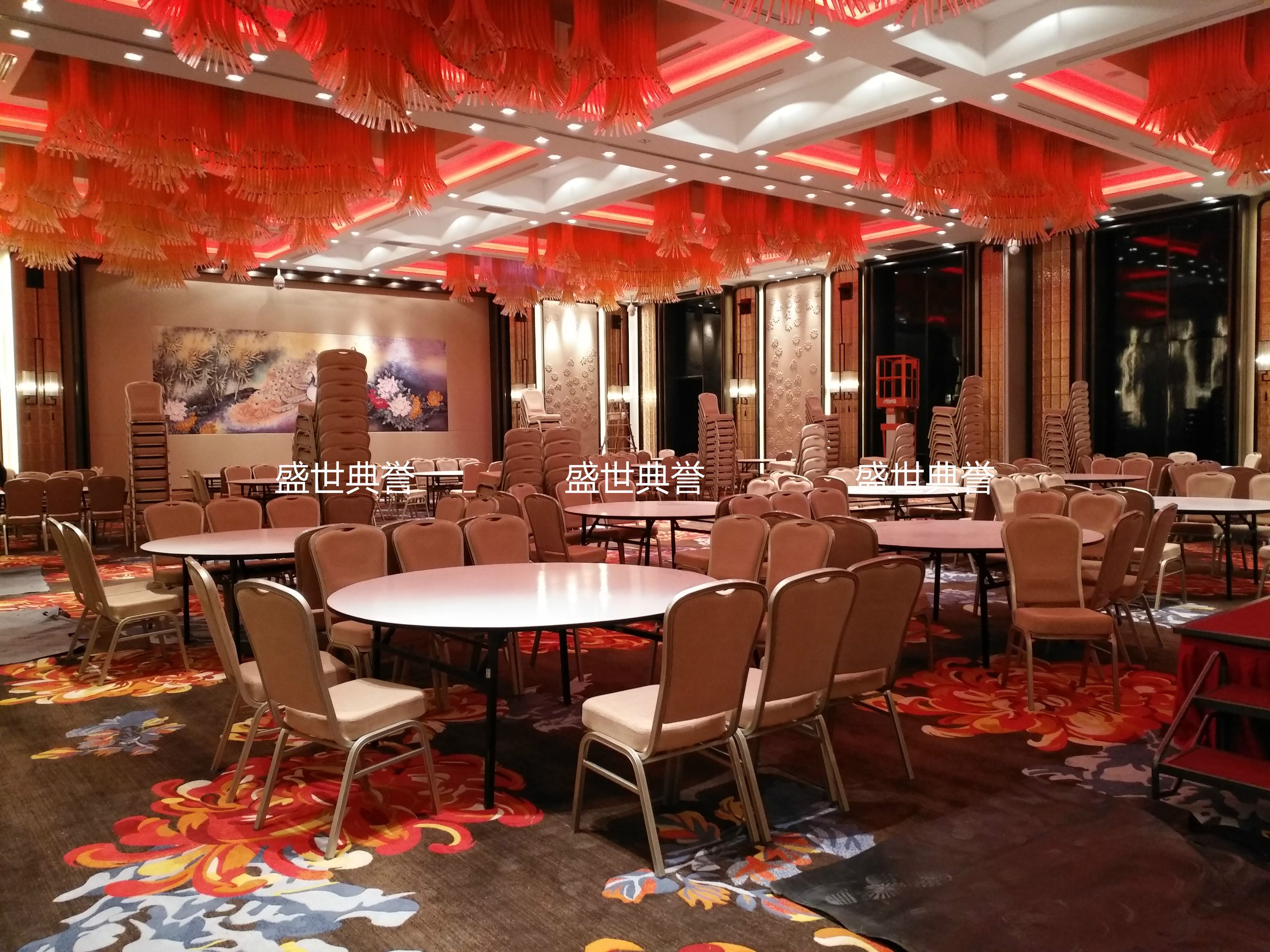 杭州星级酒店铝椅饭店宴会厅铝合金椅子婚宴会议酒席桌椅定做详情图2