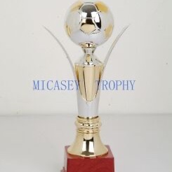 Football Metal Trophy double leaf metal Trophy School Enterprise Competition Trophy