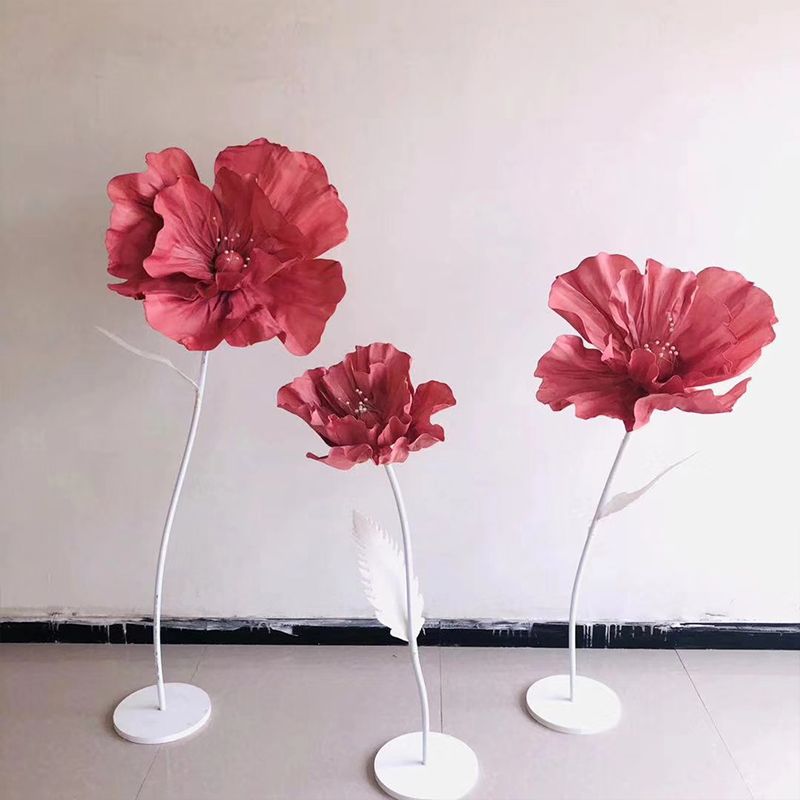 Hongling wedding props, new road guide decorative flowers, stage background decoration, paper flowers, silk screen flowers, window display roses details Picture