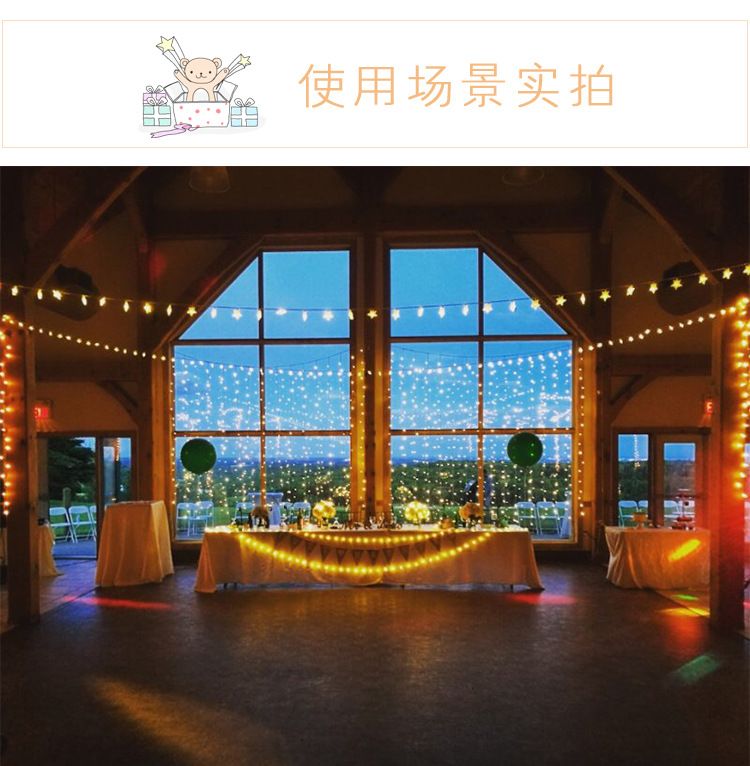 2020 Amazon USB remote Control 3*3 copper wire light string, ice strip curtain light, LED Christmas decorative light string, copper wire light detail image 5