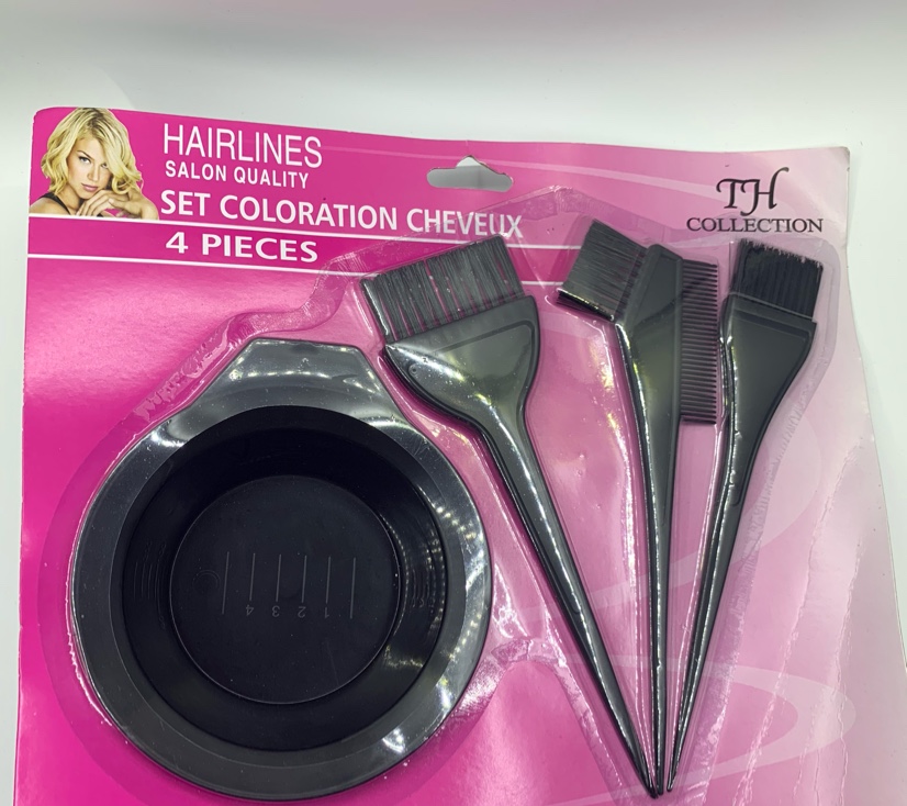 Hair dye comb, bowl set of 4 pieces