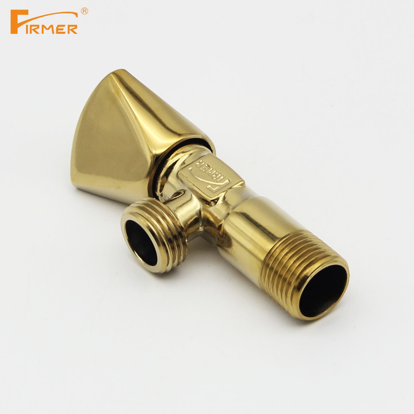 FIRMER gold all copper body triangle valve gold plated toilet basin water heater hot and cold check valve Application Scenario