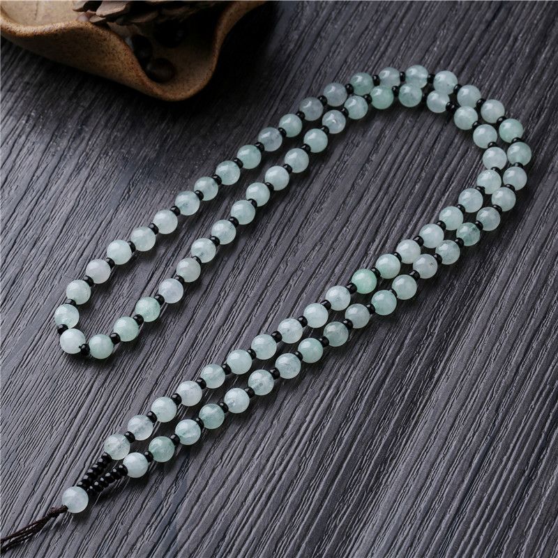 Jade Bead Chain Jade Pendant Rope Necklace Rope Women's Jade Rope Woven Jade Bead Necklace Rope Men's Chain Specification drawing